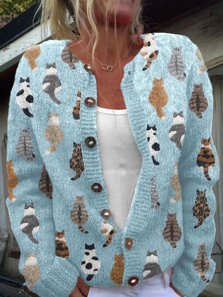 Moxley | Cardigan vintage a motivo floreale