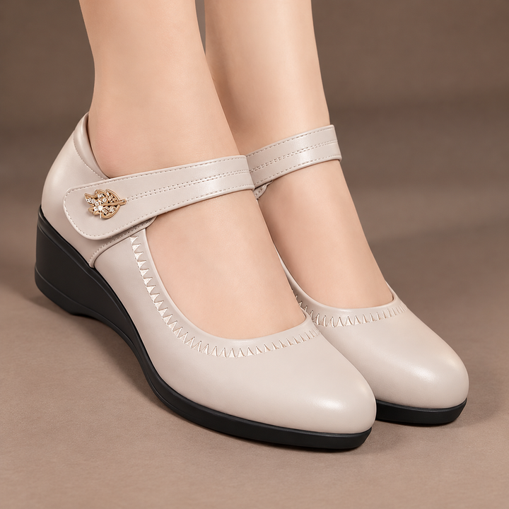DORA | Scarpe da donna con tacco basso e chiusura a strappo Elise
