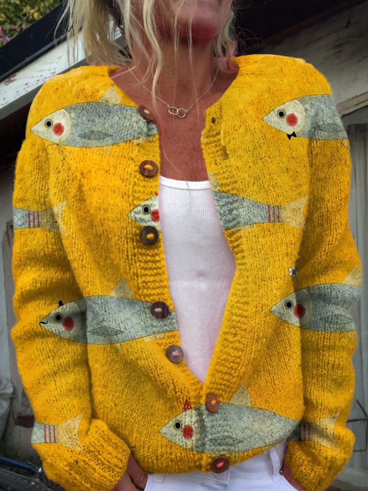 Anouk | Cardigan vintage con motivo floreale