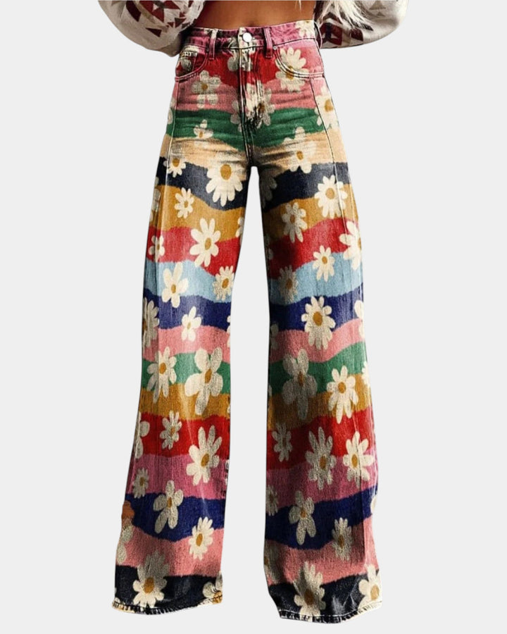 Violet | Pantaloni floreali eleganti
