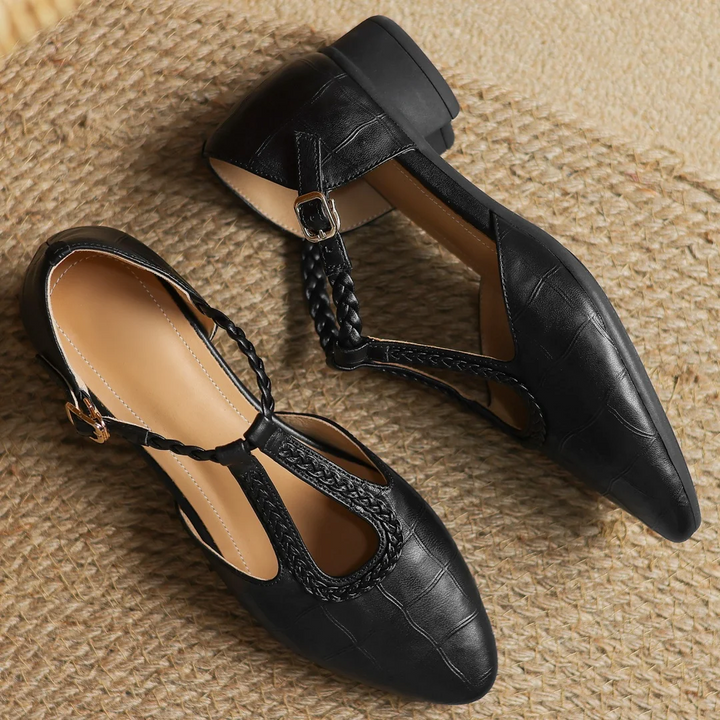 DORA | Ballerine con cinturino e punta a contrasto Charlotte da donna