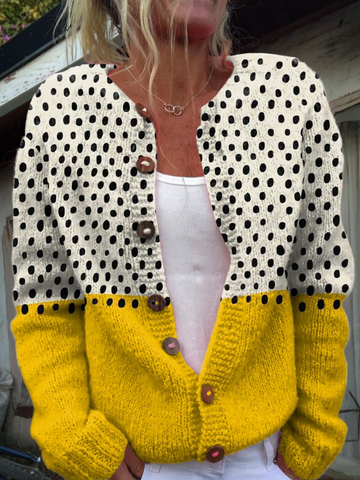 Junella | Cardigan vintage con motivo floreale