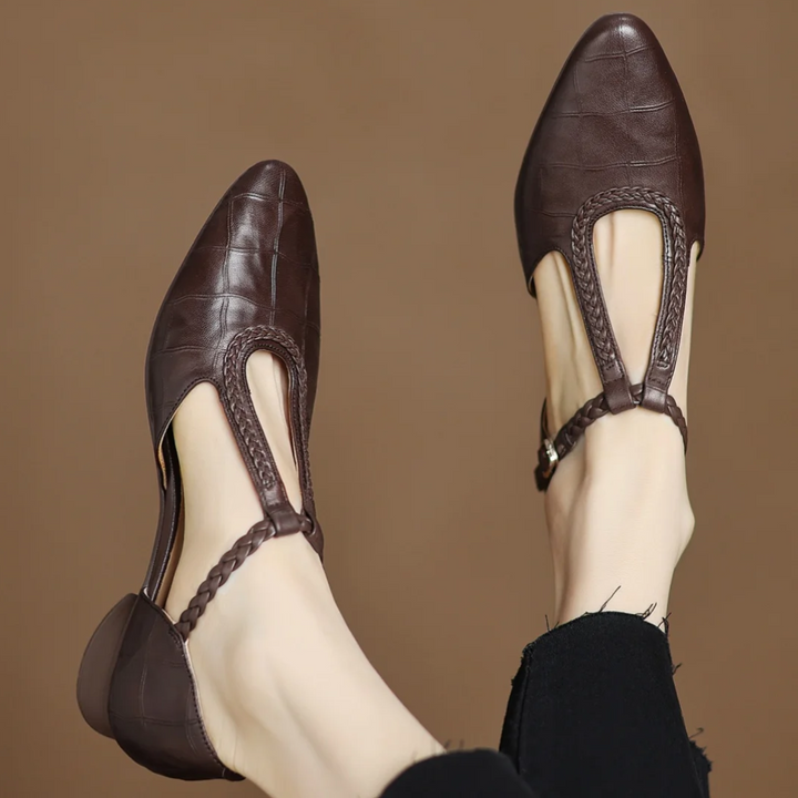 DORA | Ballerine con cinturino e punta a contrasto Charlotte da donna