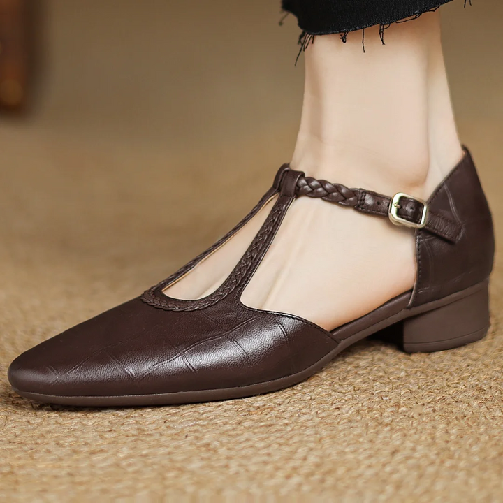 DORA | Ballerine con cinturino e punta a contrasto Charlotte da donna