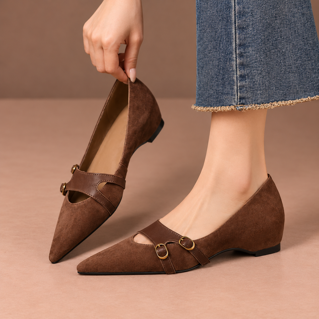 DORA | Ballerine a Punta con Doppia Fibbia Martine da Donna