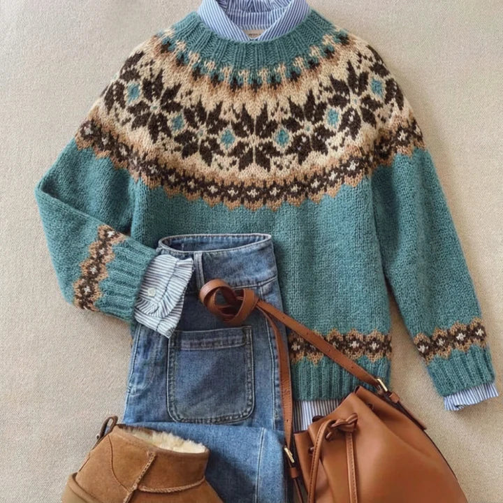 Alina | Maglione in maglia blu