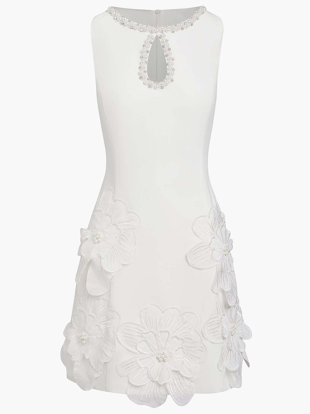 Abito mini elegante senza maniche con cut-out
