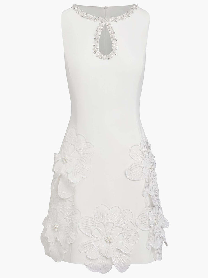 Abito mini elegante senza maniche con cut-out