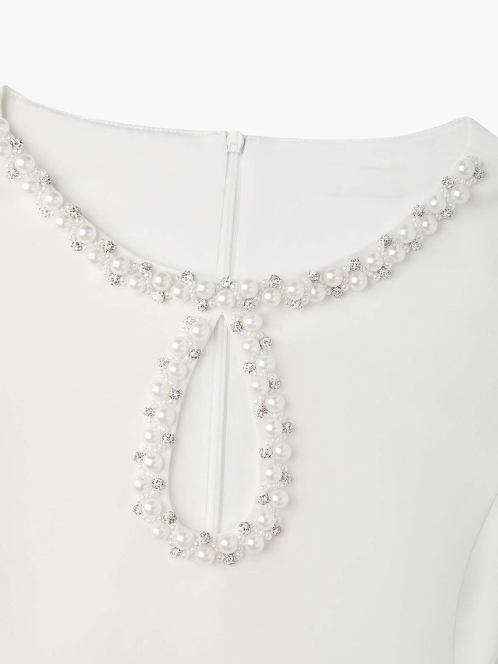 Abito mini elegante senza maniche con cut-out