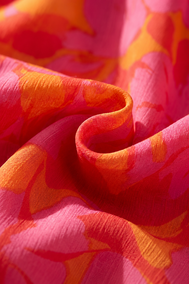 Olympe | Abito Fluido Rosa e Arancione