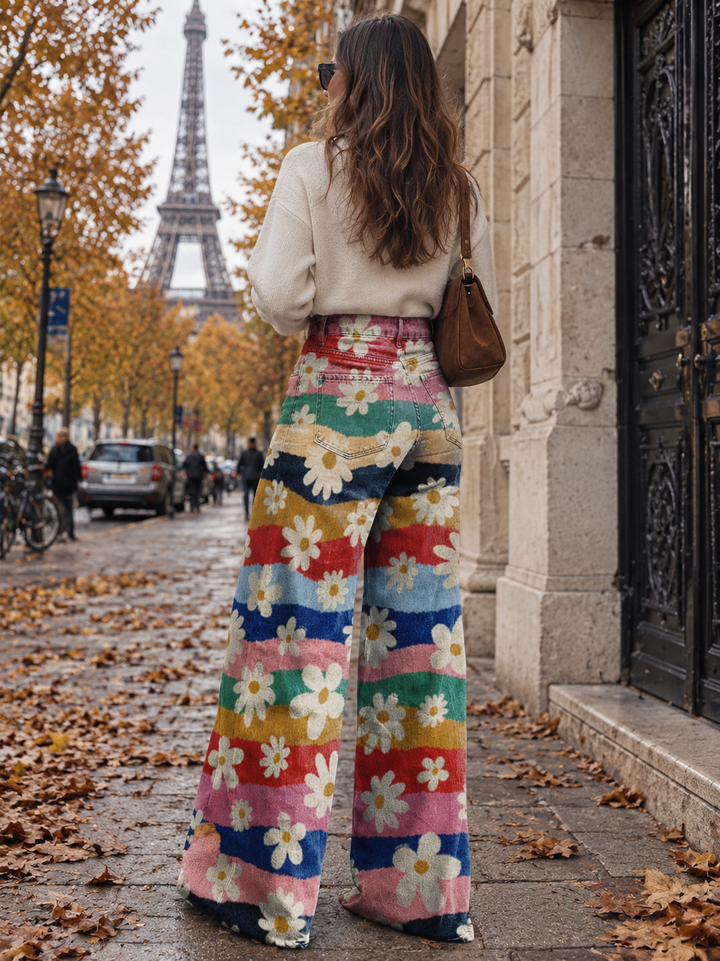 Violet | Pantaloni floreali eleganti