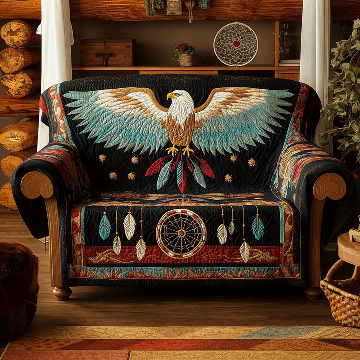 Copridivano trapuntato con motivo decorativo NCU0VT284
