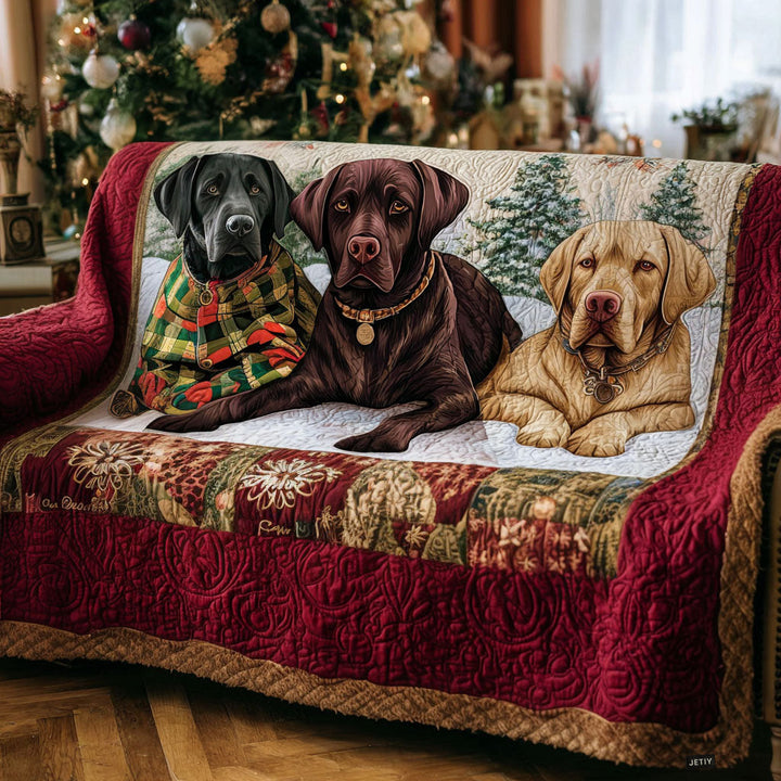 Copridivano trapuntato con Labrador Retriever NCU0VT339