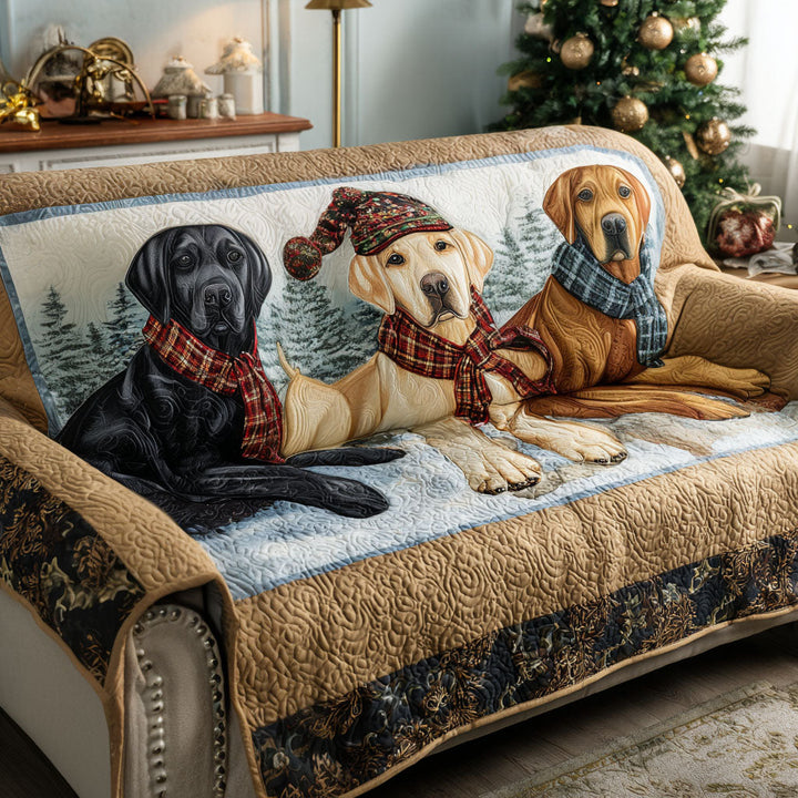 Copridivano trapuntato con Labrador Retriever NCU0VT339