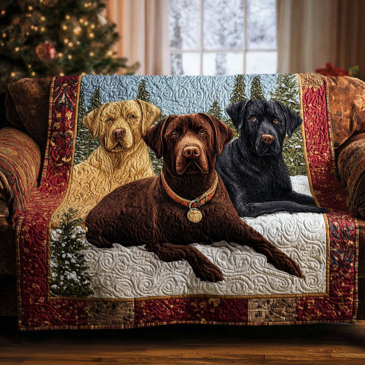 Copridivano trapuntato con Labrador Retriever NCU0VT339