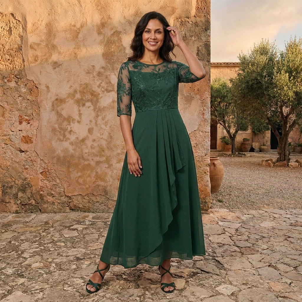 LOLA CASTELL | ABITO ELEGANTE IN GEORGETTE