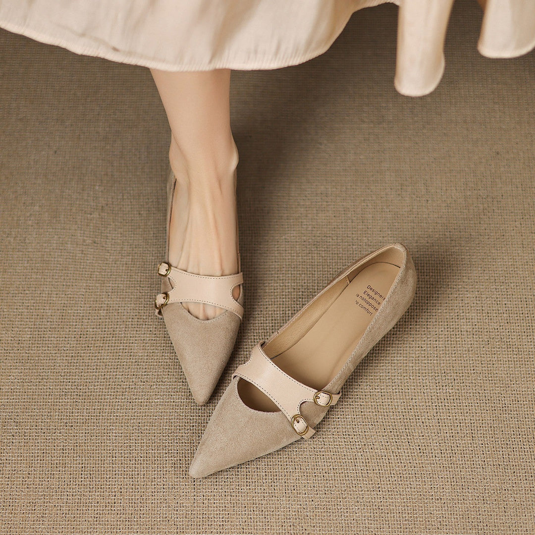 DORA | Ballerine a Punta con Doppia Fibbia Martine da Donna