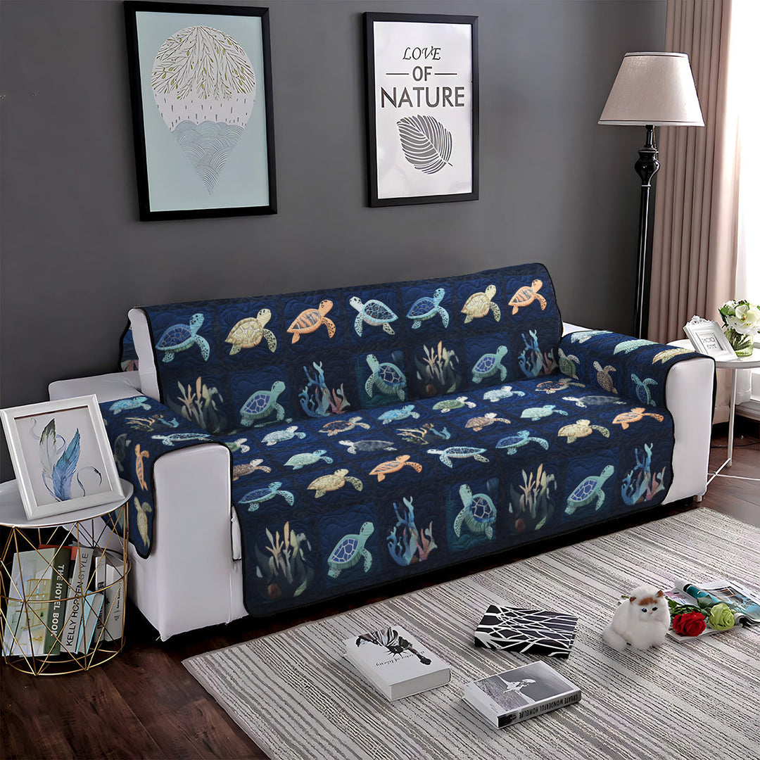 Copridivano trapuntato con fantasia oceanica NCU0PT1076