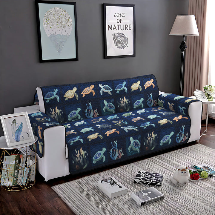 Copridivano trapuntato con fantasia oceanica NCU0PT1076