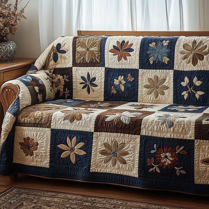 Copridivano trapuntato con petali rustici NCU0VL2991