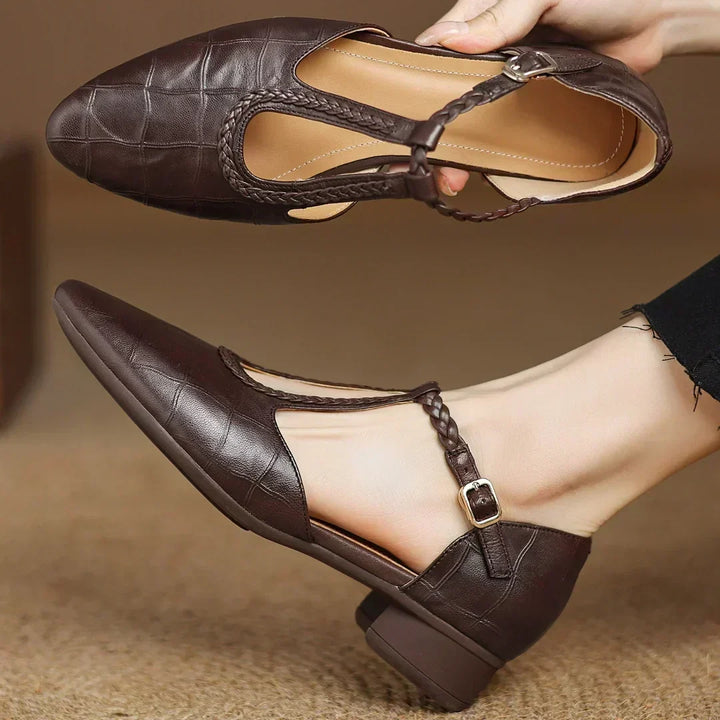 DORA | Ballerine con cinturino e punta a contrasto Charlotte da donna