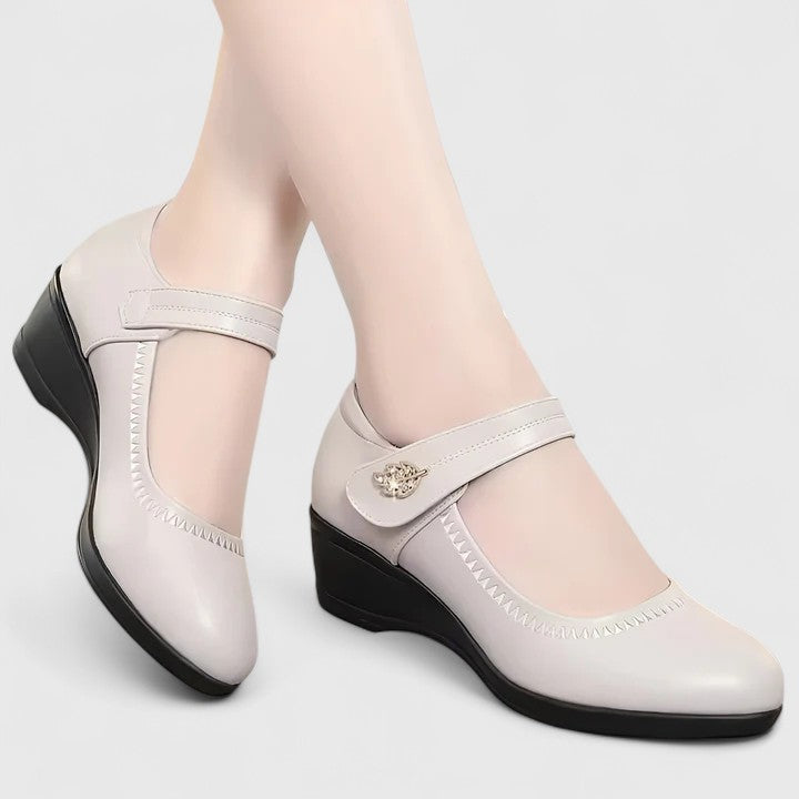 DORA | Scarpe da donna con tacco basso e chiusura a strappo Elise