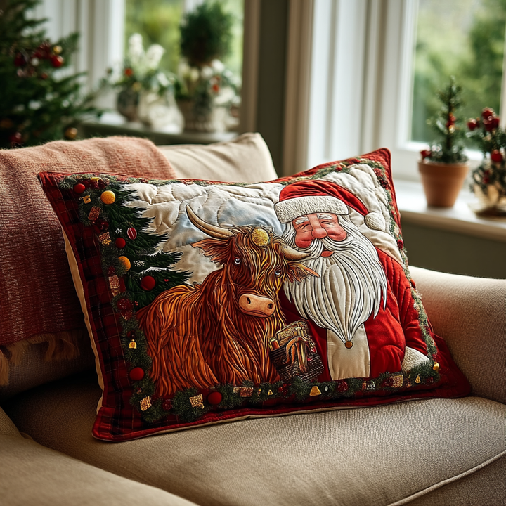 Copricuscino trapuntato con Babbo Natale NCU0DK10394