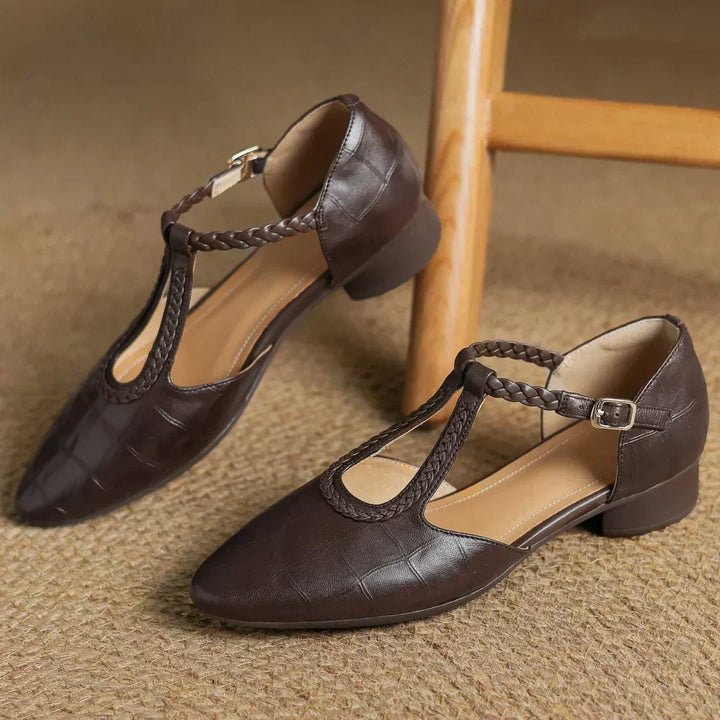 DORA | Ballerine con cinturino e punta a contrasto Charlotte da donna
