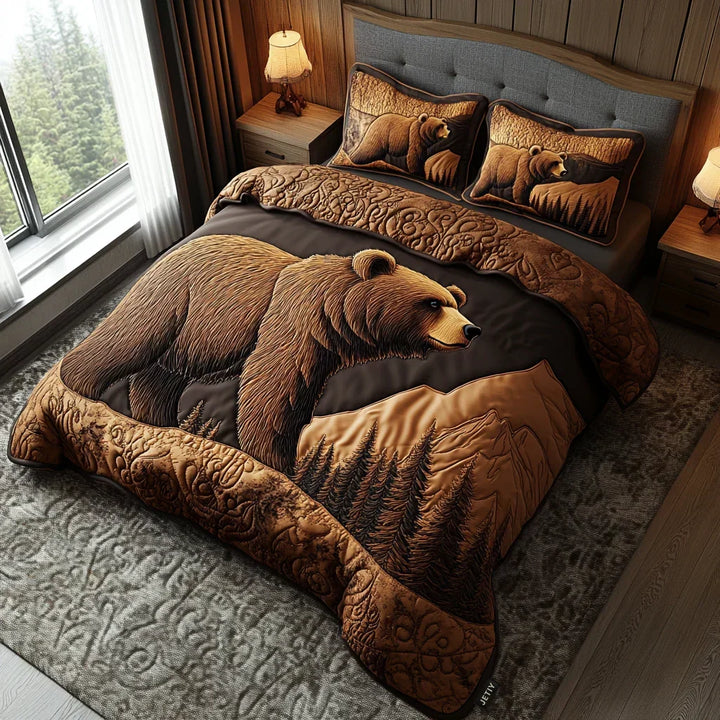 Coperta trapuntata per letto, 3 pezzi - Sentieri Selvaggi
