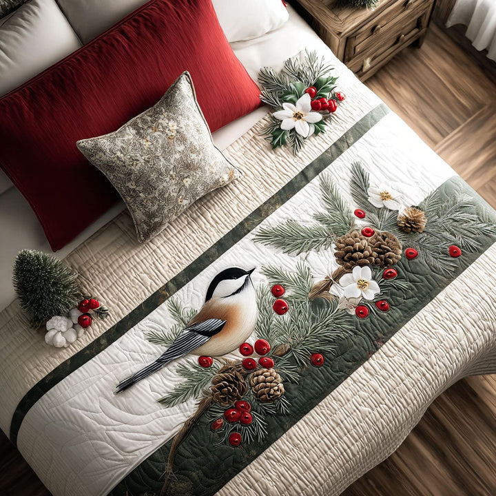 Copripiumino trapuntato Snowy Pine Perch NCU0PT9098