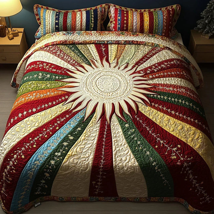 Coperta trapuntata per letto, 3 pezzi - Radiazione solare