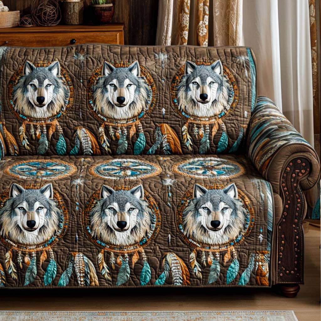 Copridivano trapuntato con motivo decorativo NCU0VT284