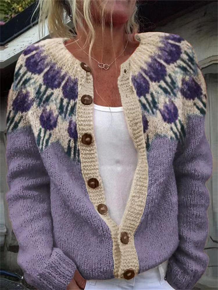 Seija | Cardigan con bottoni in legno