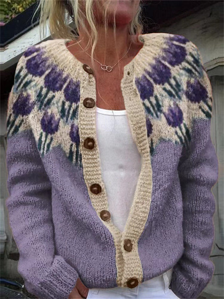 Seija | Cardigan con bottoni in legno