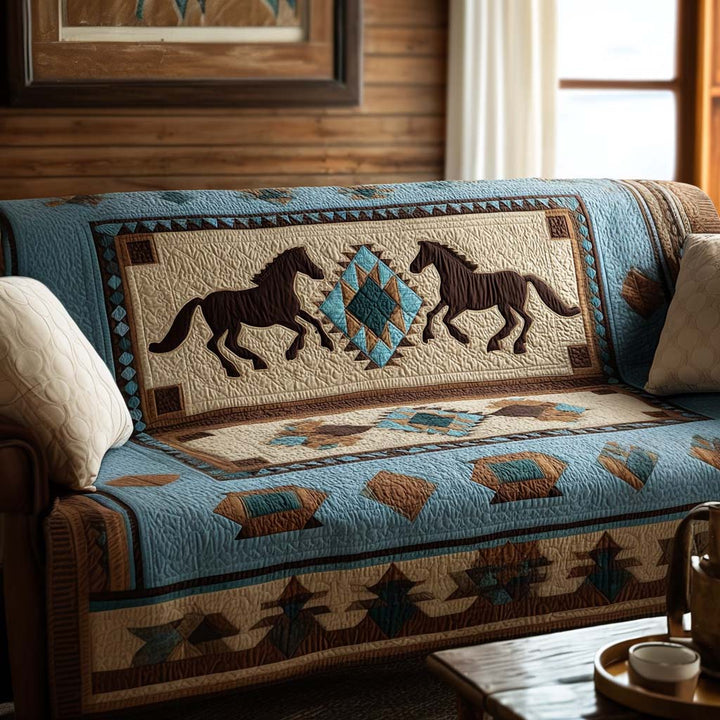 Copridivano trapuntato con motivo decorativo NCU0VT284