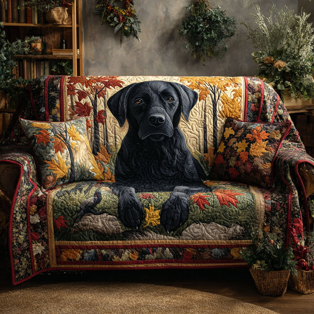 Copridivano trapuntato con Labrador Retriever NCU0VT339