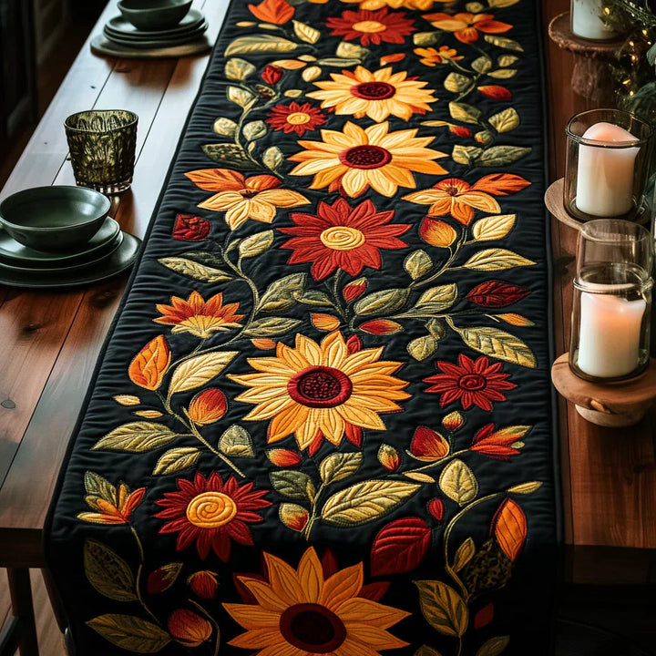 Runner da Tavola Trapuntato – Girasoli d'Autunno