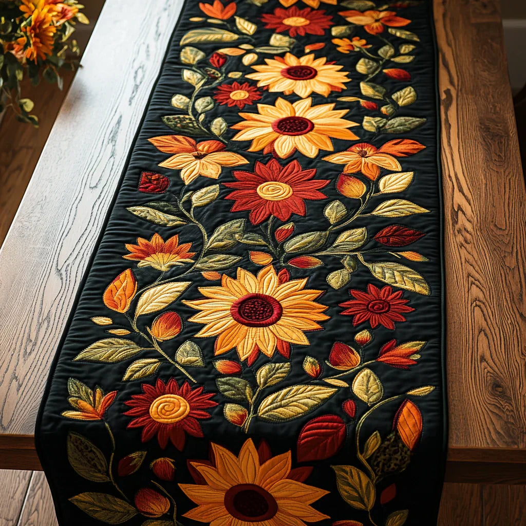 Runner da Tavola Trapuntato – Girasoli d'Autunno
