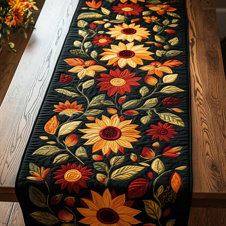 Runner da Tavola Trapuntato – Girasoli d'Autunno