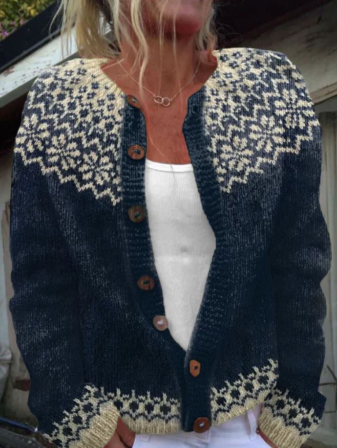 Tellervo | Cardigan a tema floreale
