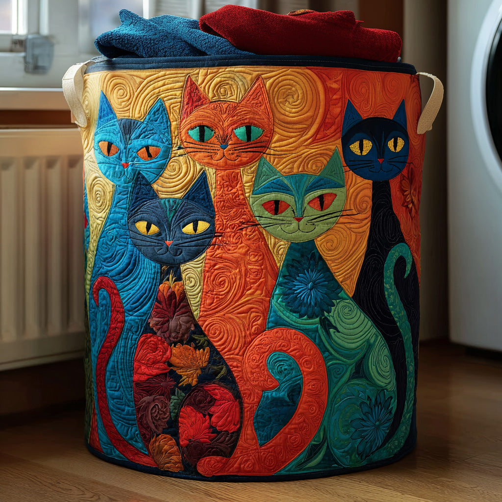 Cesto Portabiancheria – Gatti Incantati