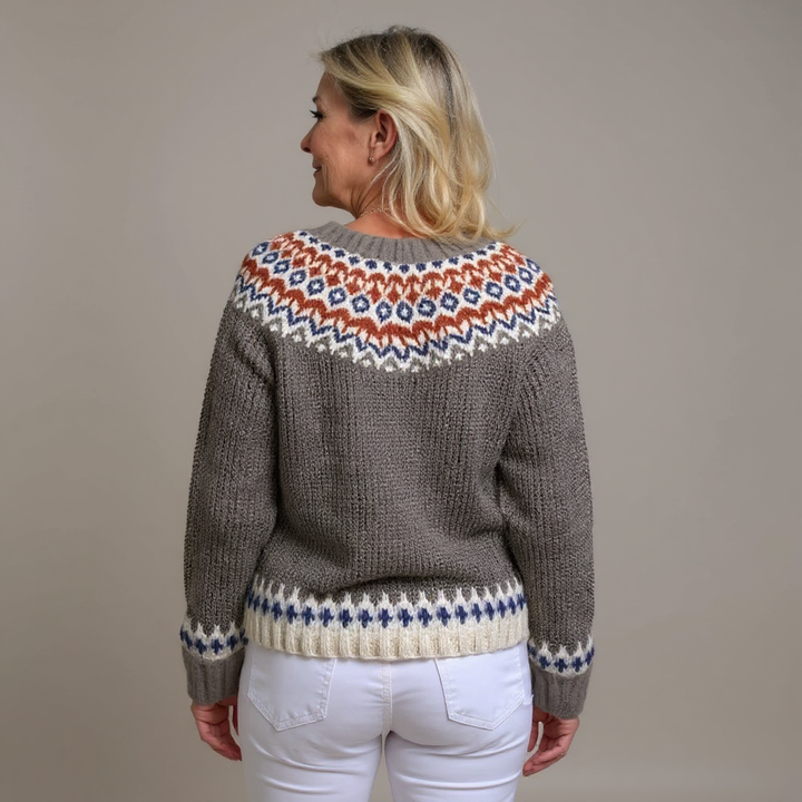 Ilona | Cardigan in maglia color terra