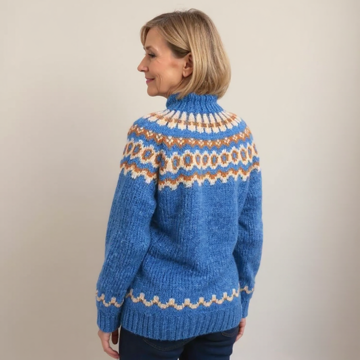 Anni | Maglione lavorato a maglia blu