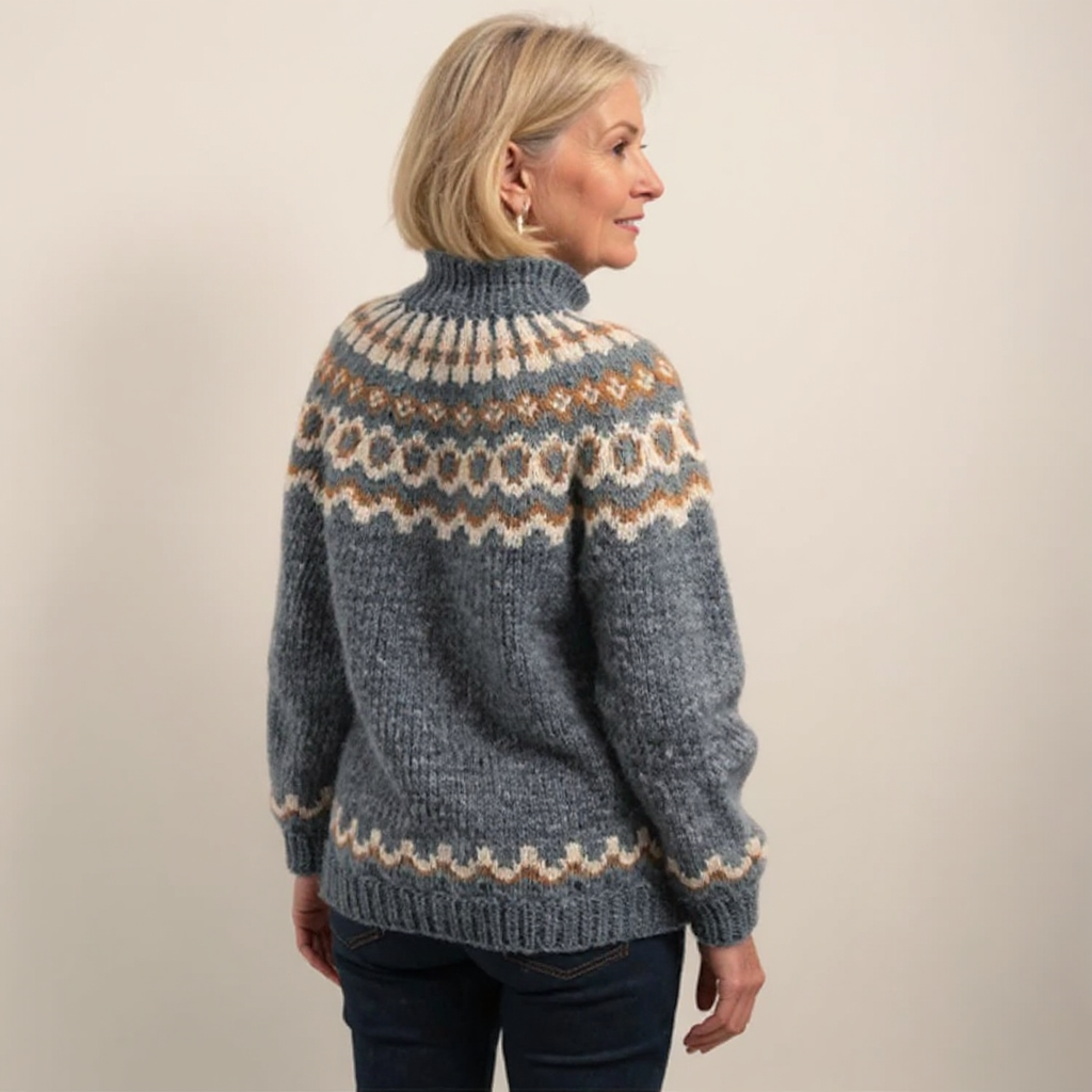 Katri | Maglione in maglia grigio