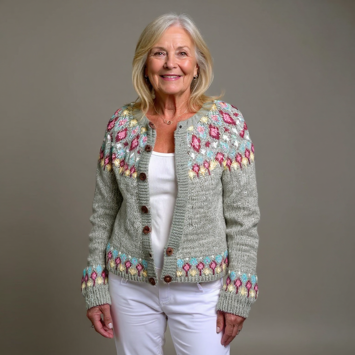 Hellevi | Cardigan in maglia a fiori