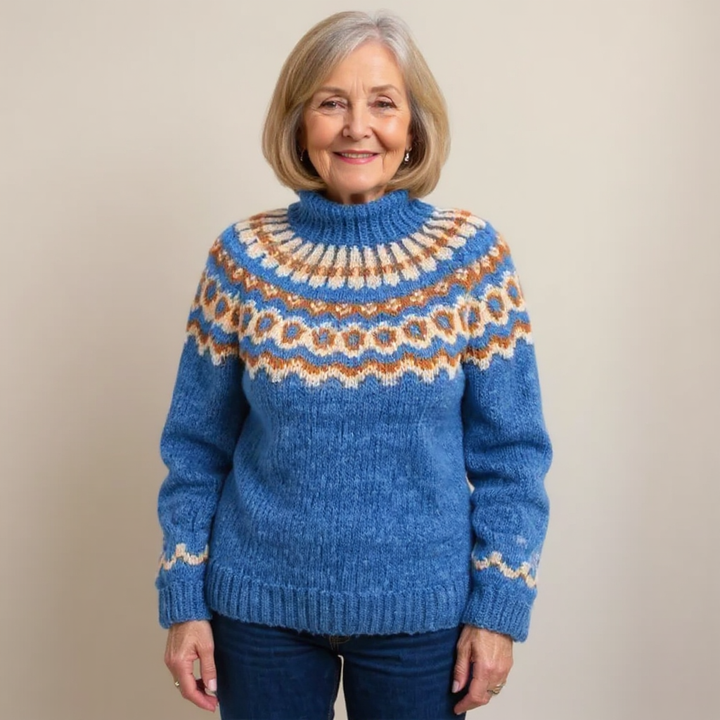 Anni | Maglione lavorato a maglia blu