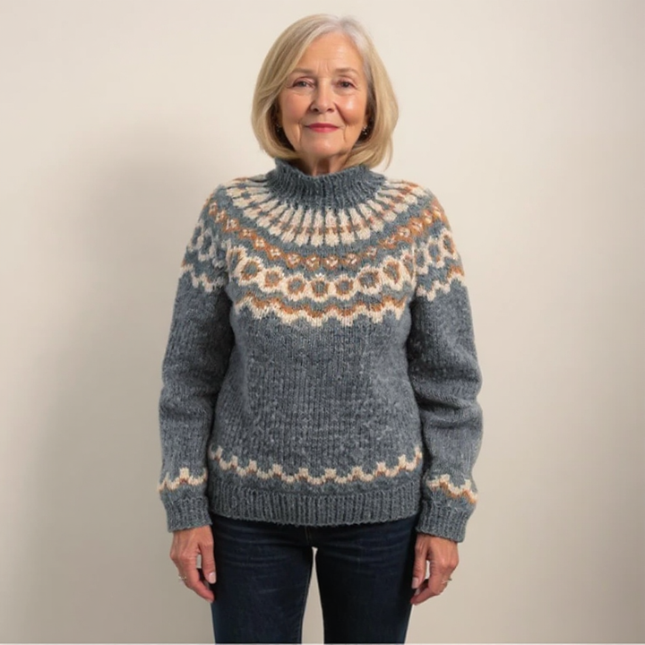 Katri | Maglione in maglia grigio