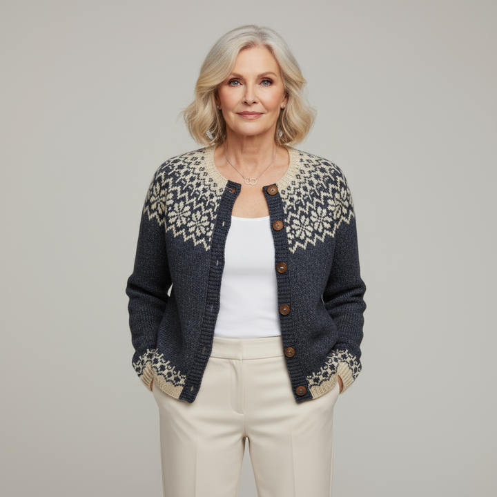 Tellervo | Cardigan a tema floreale