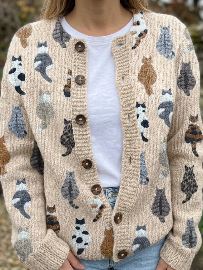 Moxley | Cardigan vintage a motivo floreale