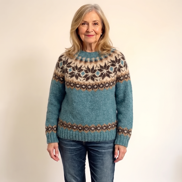 Alina | Maglione in maglia blu